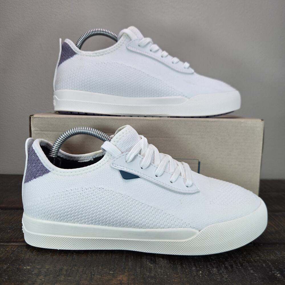Vessi Weekend Sneaker Womens Size 6 Waterproof Shoes White Lilac Purple